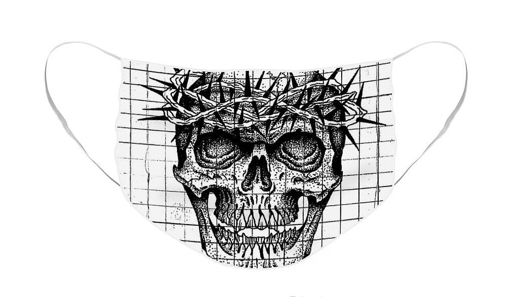 Pixels Face Mask One Size Fits All Richard Skull  - Face Mask