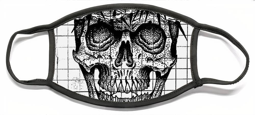 Pixels Face Mask Adult Small / Youth Large Richard Skull  - Face Mask