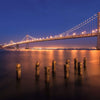 San Francisco Skyline & Bay Bridge at night
