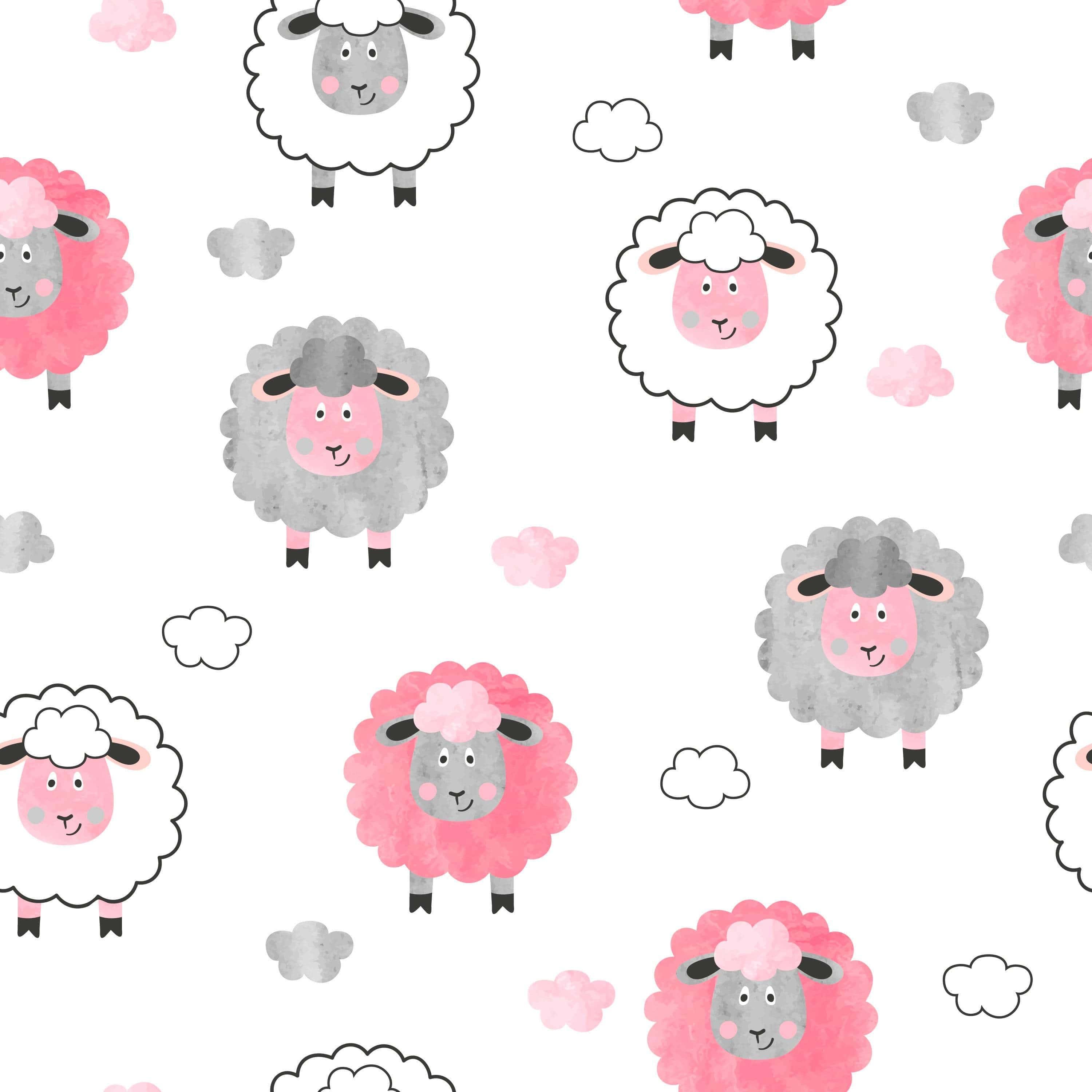 Sheep in Clouds Removable Wallpaper in 28" Rolls