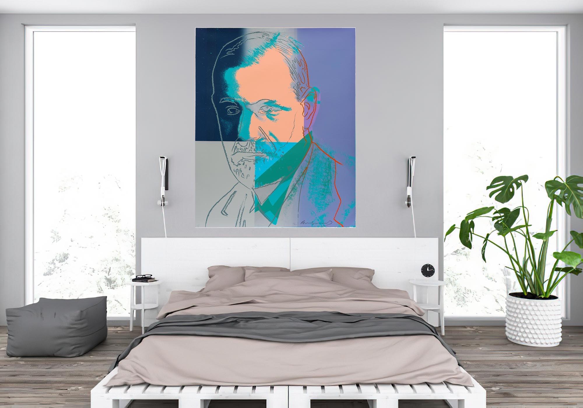 CoolWalls.ca Posters, Prints, & Visual Artwork Sigmund Freud from the series "Ten Portraits of Jews of The Twentieth Century" Andy Warhol Vintage Artwork: Peel_n_Stick onto the wall, wallpaper like fabric