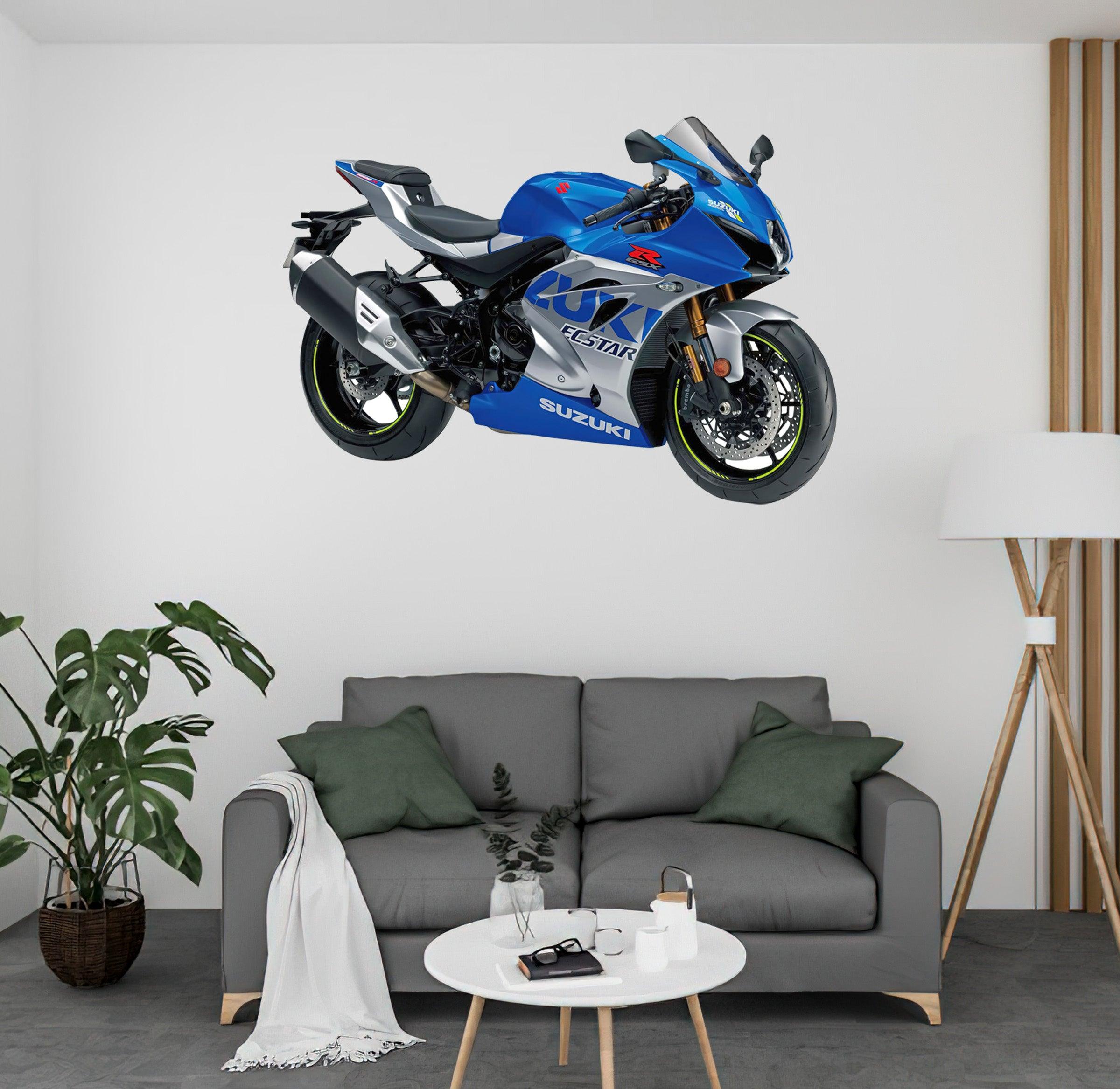 Suzuki GSX-R Sport Bike in multi colours wall decal