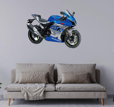 Suzuki GSX-R Sport Bike in multi colours wall decal