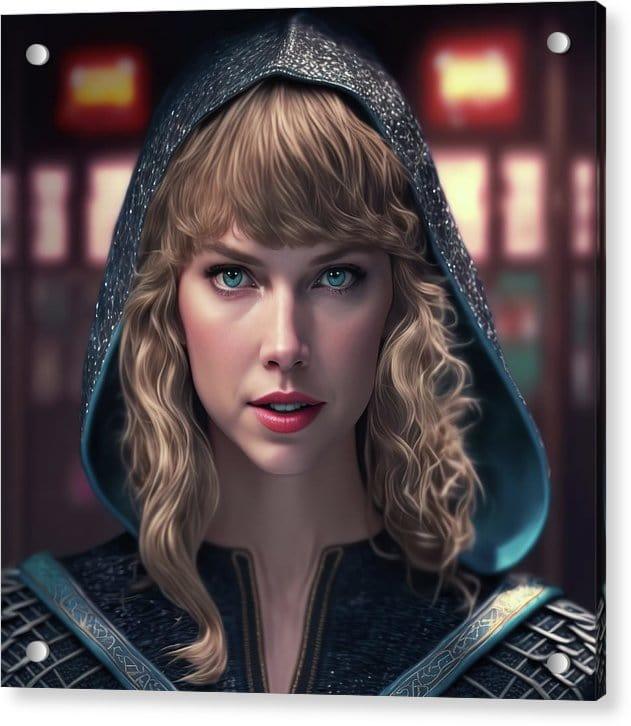 Pixels Acrylic Print 8" x 8" / Aluminum Mounting Posts Taylor Swift Midnights - Acrylic Print