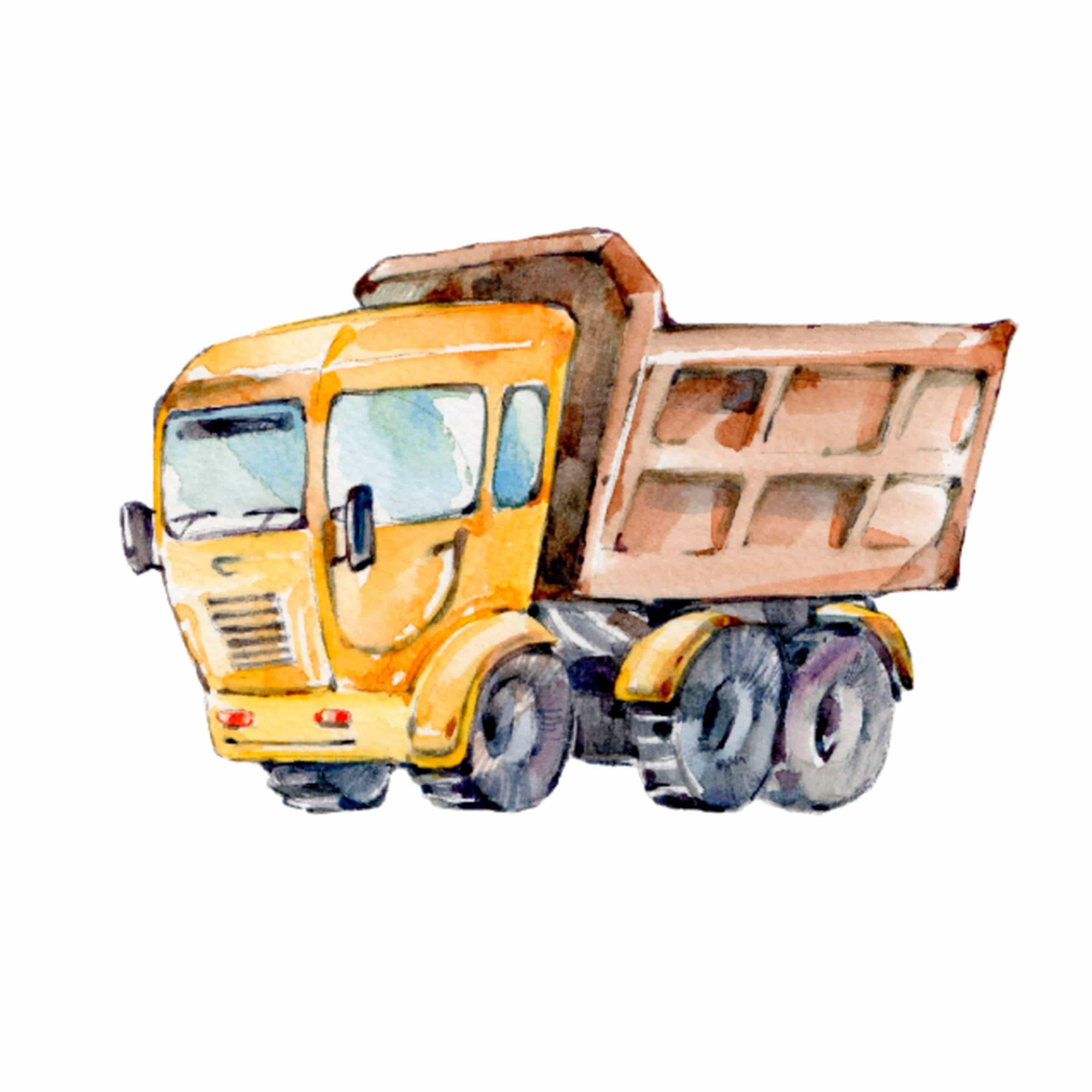 Toy Trucks, Excavator, Tractor, Digger machine Kids removable 28" wallpaper