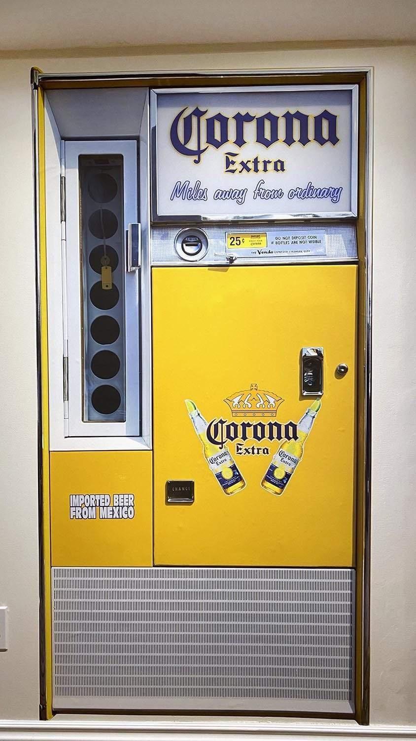 Vintage Beer ending Machine Decal | 68" x 35" | Man Cave | Fabric Decal | Removable
