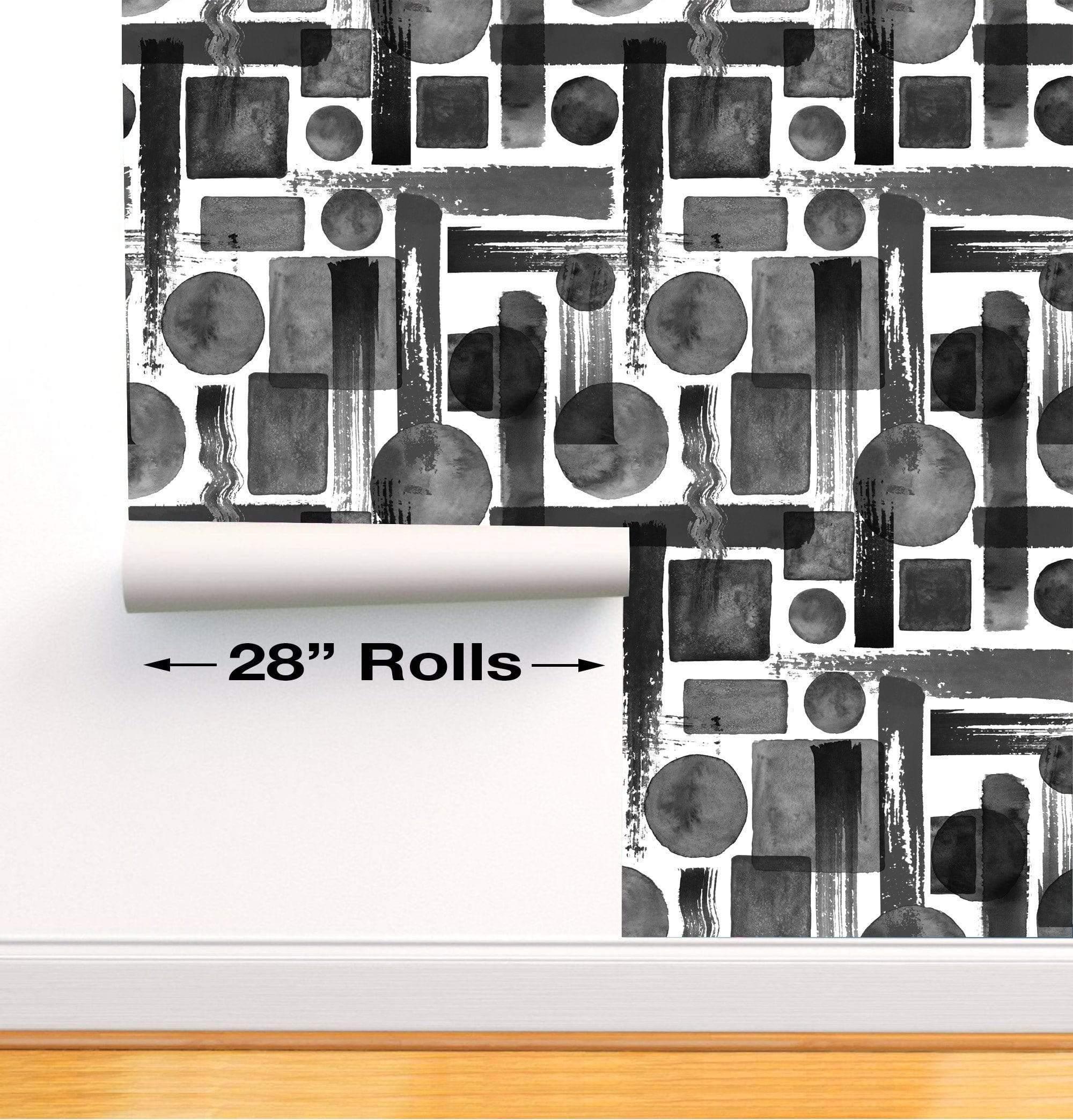 Wallpaper Pattern of a geometric gray patterns | Removable Wallpaper | Peel-N-Stick | Seamless Pattern | Removable Fabric | DIY