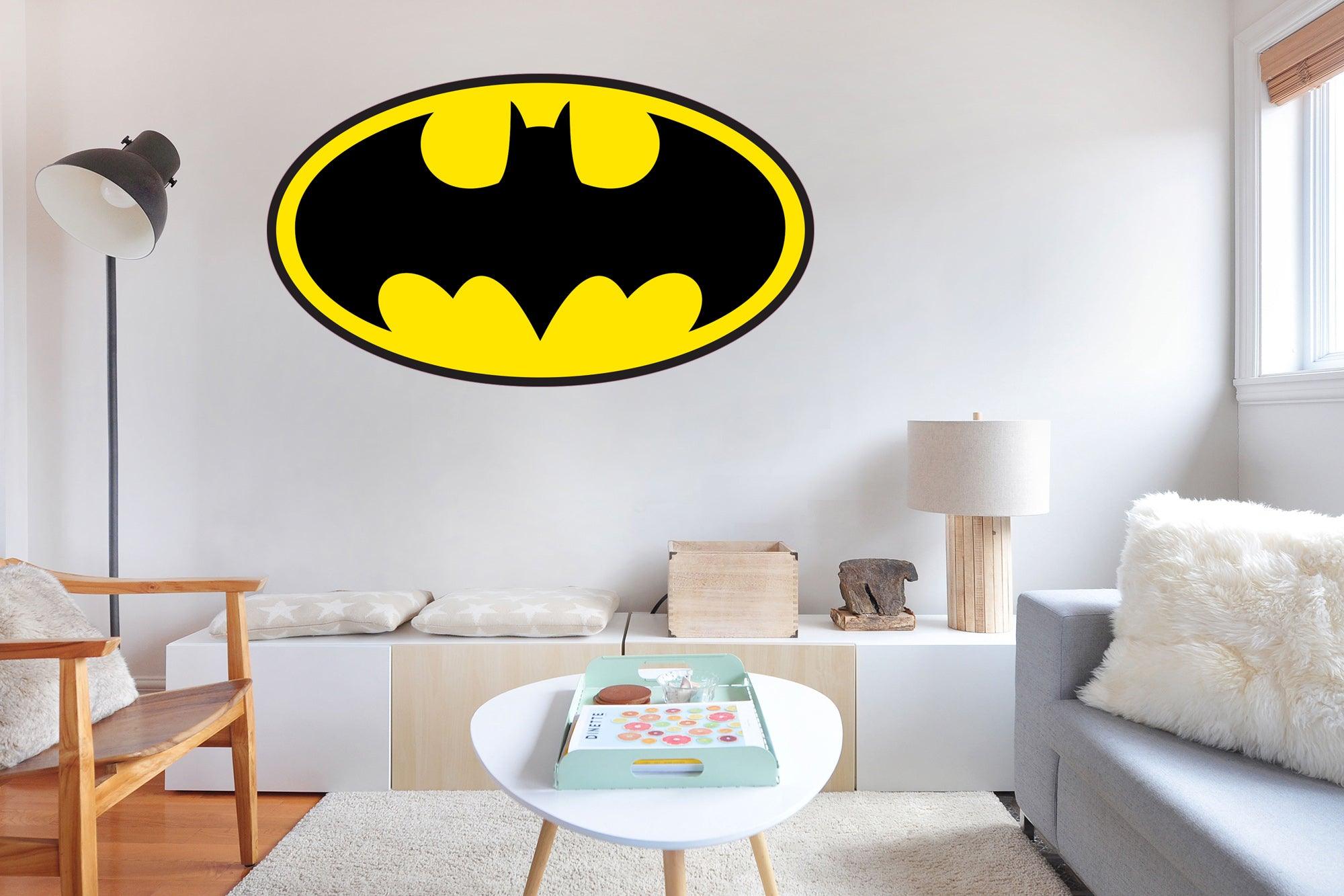 CoolWalls.ca Cars Yellow Round Batman, Wall Decal Sticker, Easy to Peel-N-Stick