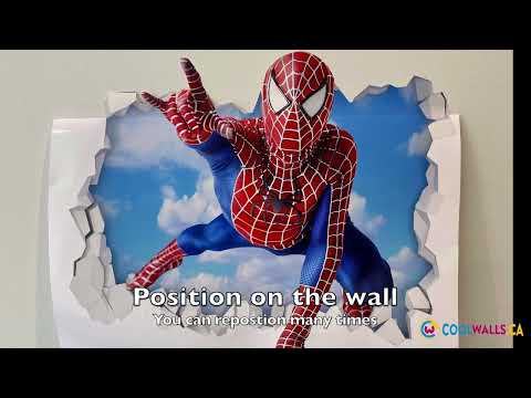 3D Spiderman Wall Installation Movie Peel-N-Stick Wall Decal